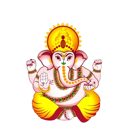 Lord Ganesh puja illustration for Hindi pandit booking in Bangalore